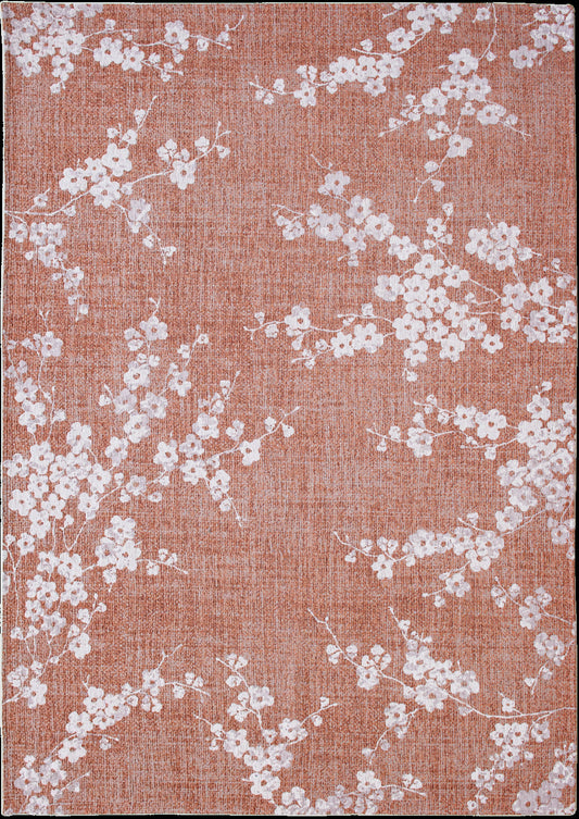 5 x 7 Red & White Oriental Non Skid Rug