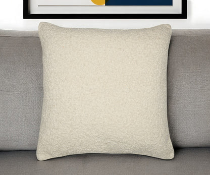 Ivory Pillow w/ Shag