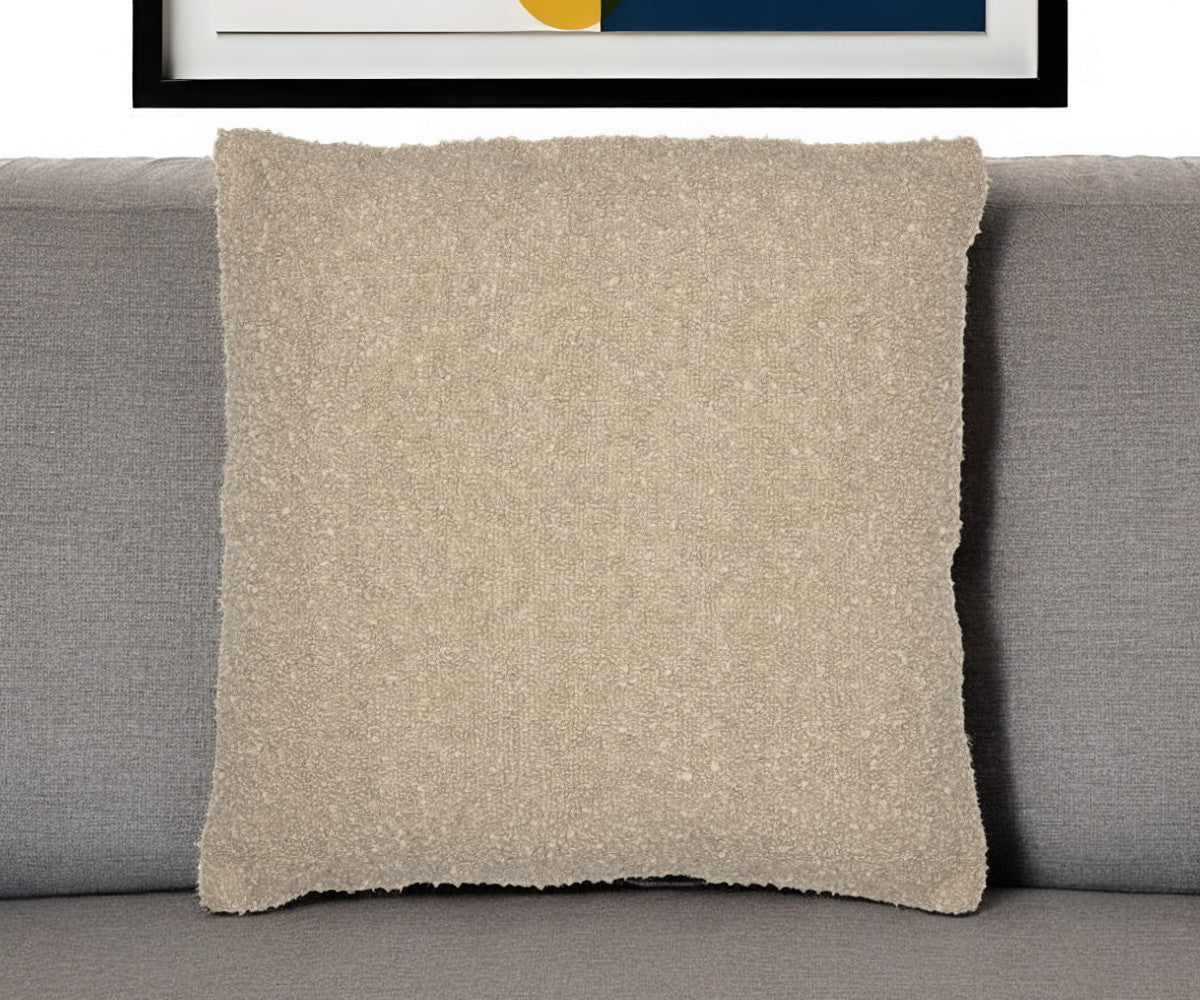Taupe Pillow w/ Shag