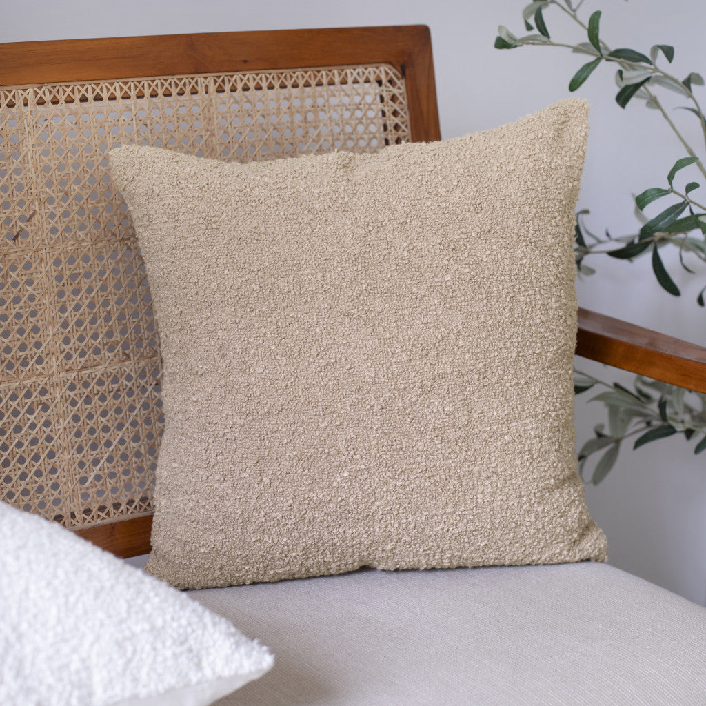 Taupe Pillow w/ Shag
