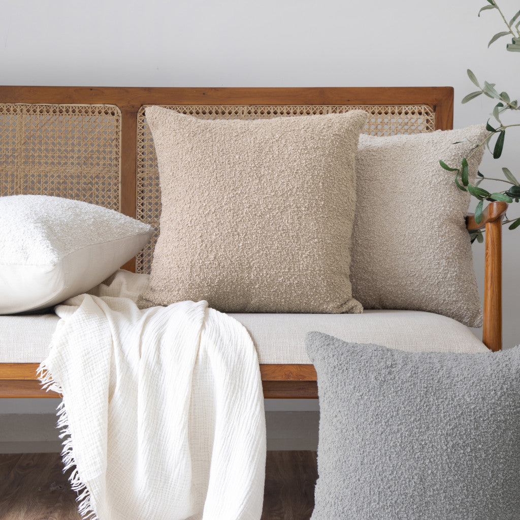 Taupe Pillow w/ Shag