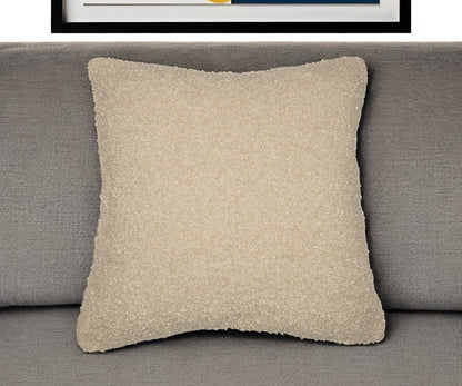 Beige Pillow w/ Shag