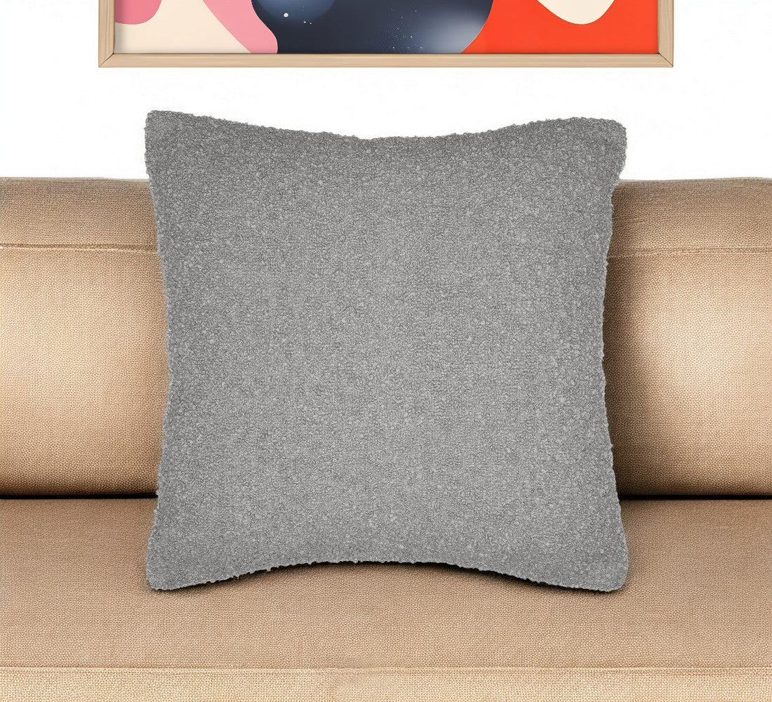Gray Pillow w/ Shag