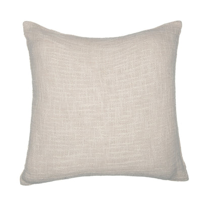 Yellow & Ivory Geometric Cotton Blend Pillow w/ Embroidery