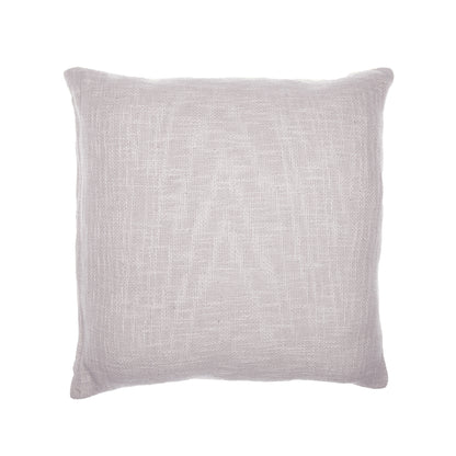 Ivory Geometric Cotton Blend Pillow w/ Embroidery
