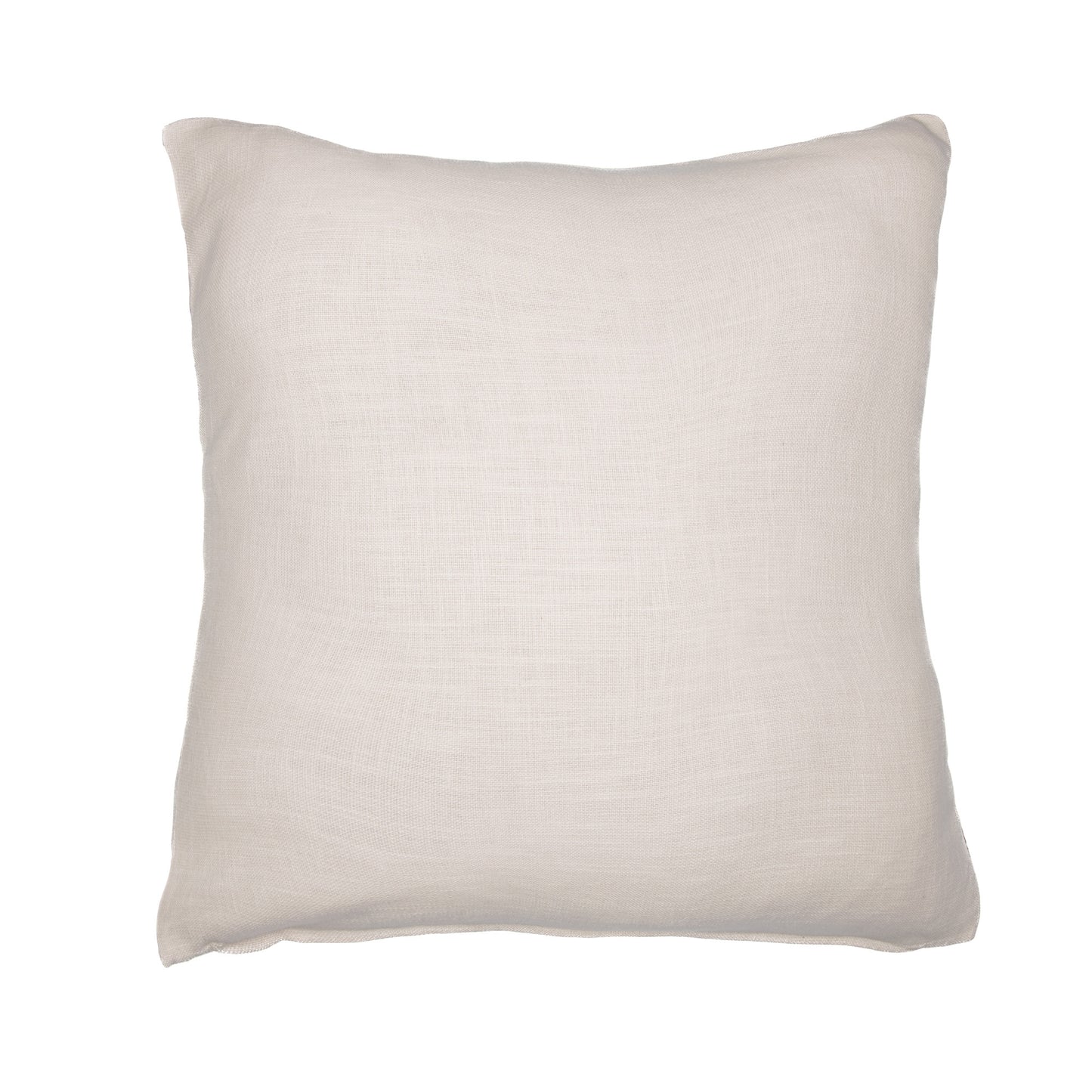 Ivory Geometric Cotton Blend Pillow w/ Embroidery