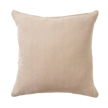 Natural Trellis Jute Pillow w/ Embroidery