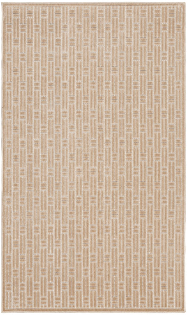 Nourison Charm Beige & Ivory Pet Friendly Machine Washable Rug - 3' x 5'