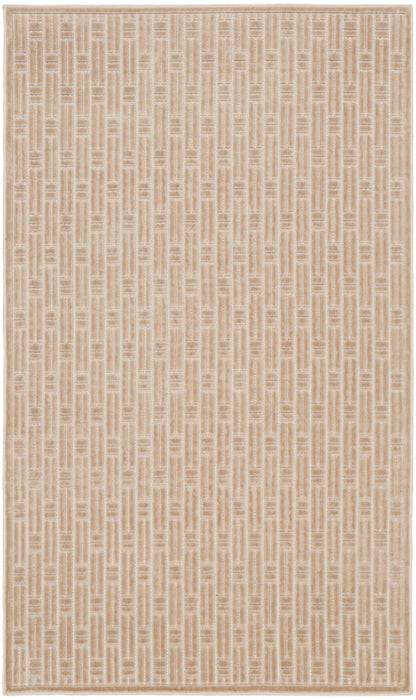 Nourison Charm Beige & Ivory Pet Friendly Machine Washable Rug - 3' x 5'