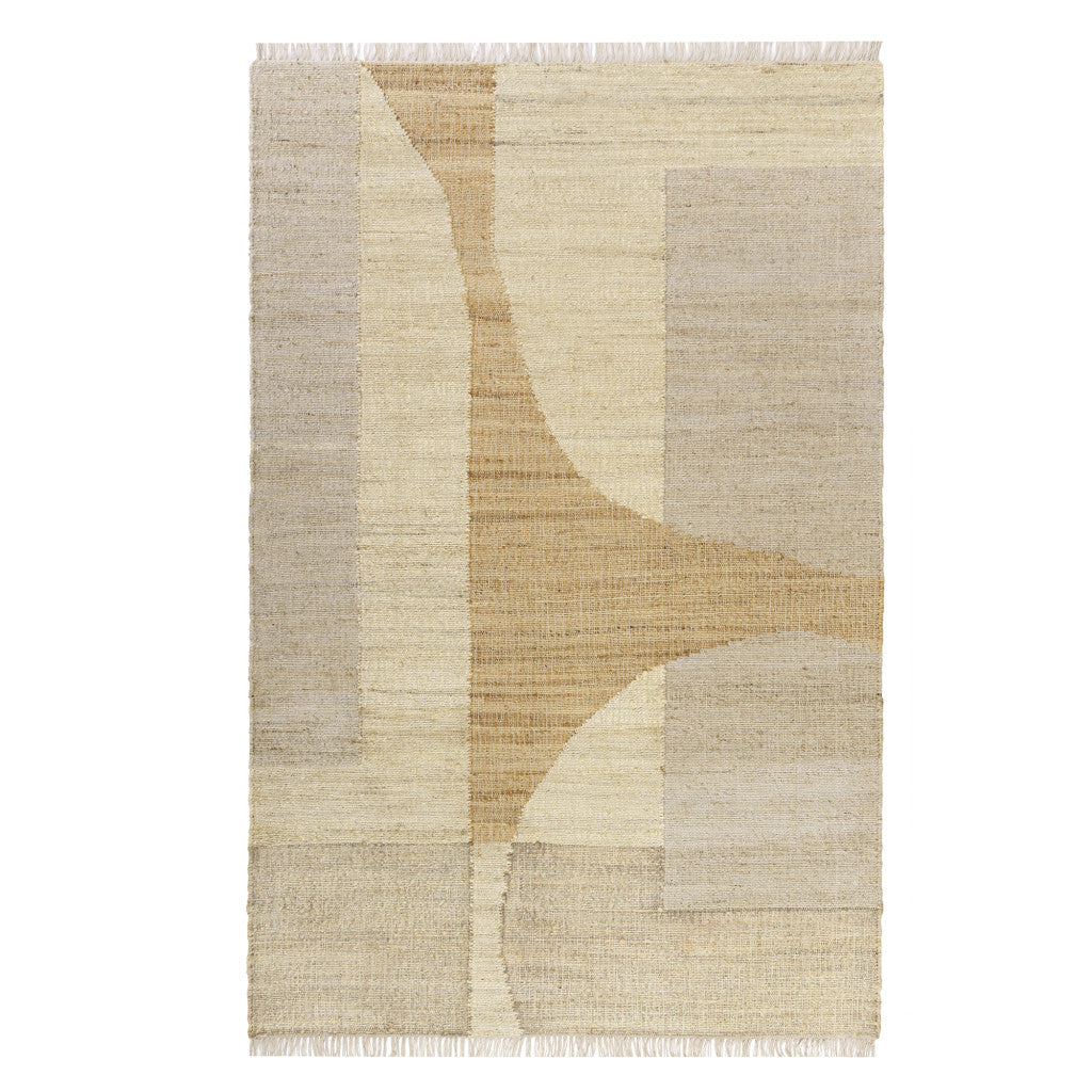 8 x 10 Natural & Ivory Hand Woven Rug