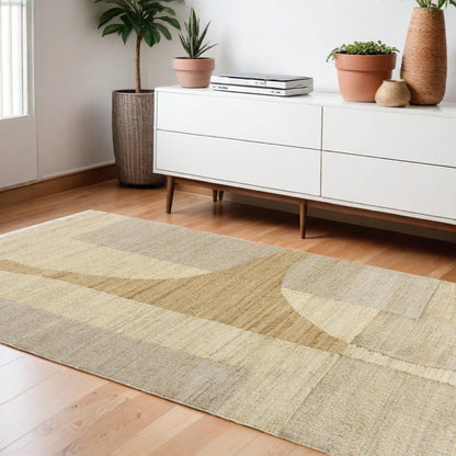 8 x 10 Natural & Ivory Hand Woven Rug