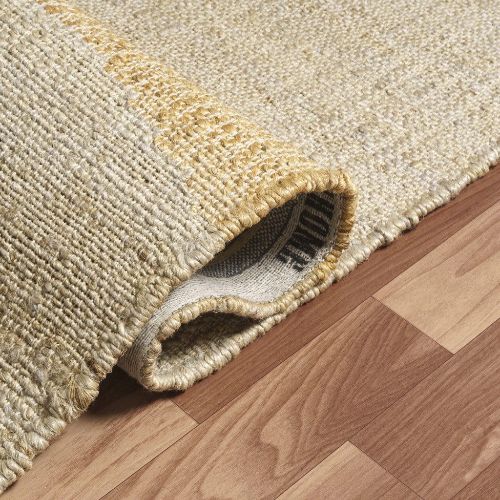 8 x 10 Natural & Ivory Hand Woven Rug