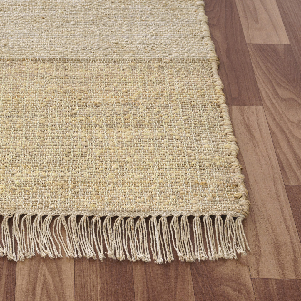8 x 10 Natural & Ivory Hand Woven Rug