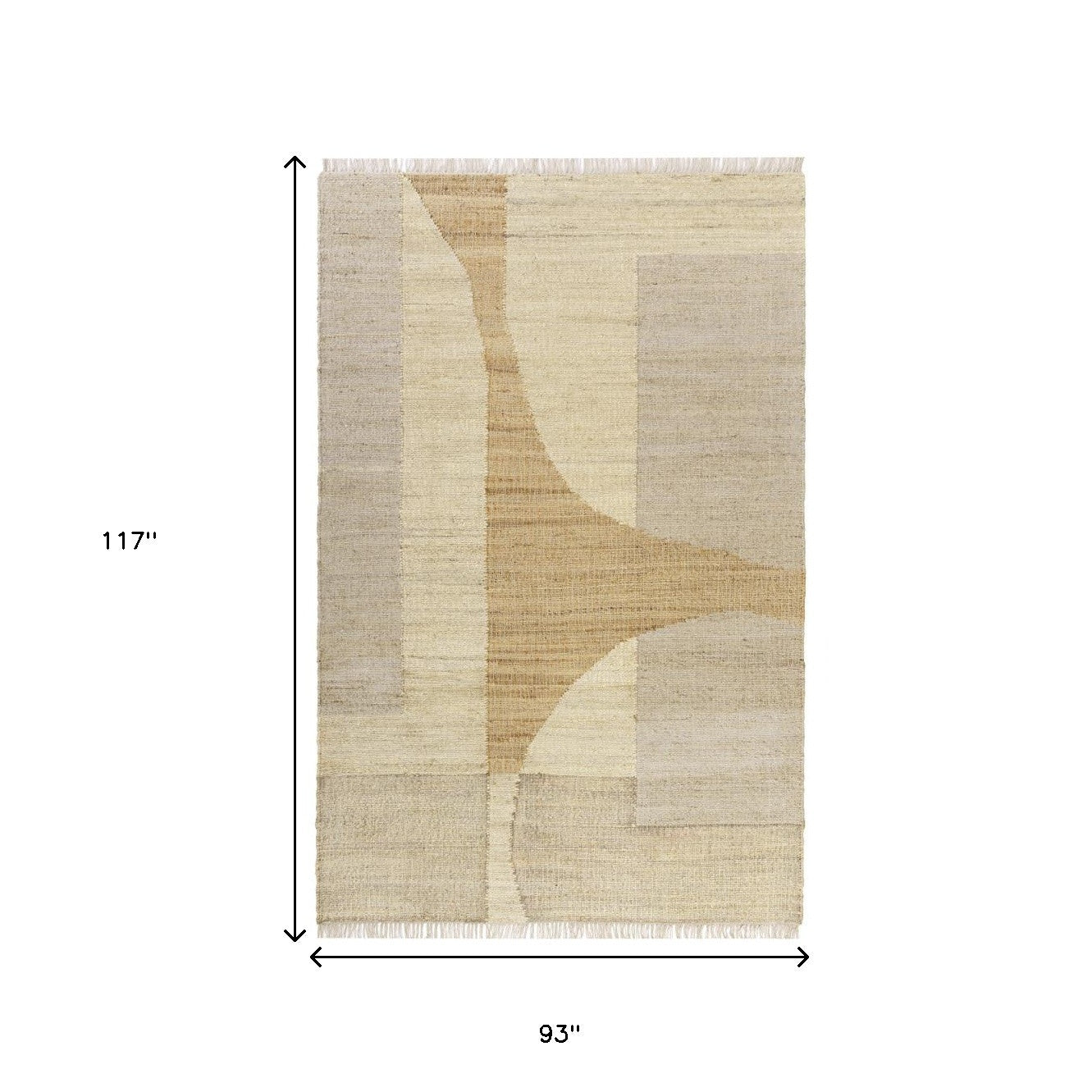 8 x 10 Natural & Ivory Hand Woven Rug