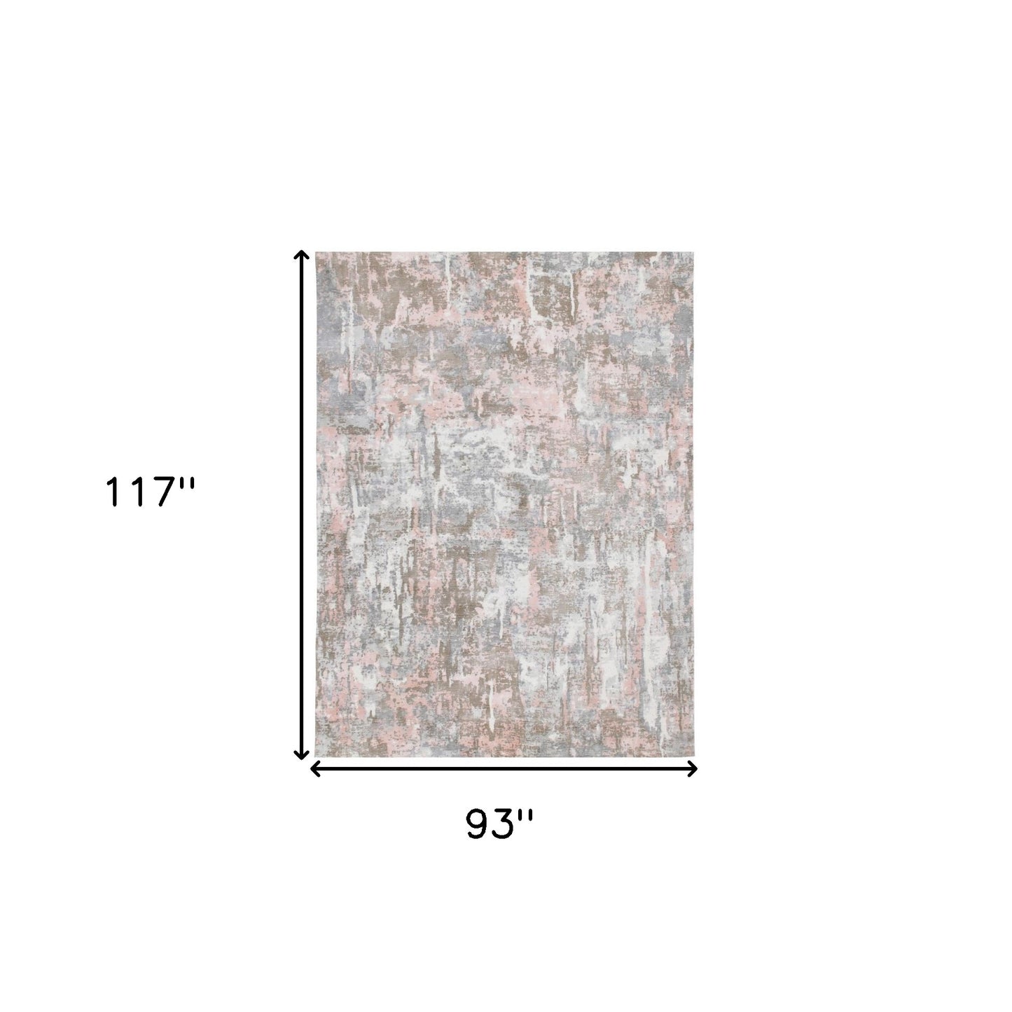 8 x 10 Gray & Pink Hand Loomed Rug