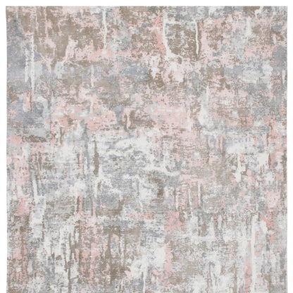 8 x 10 Gray & Pink Hand Loomed Rug