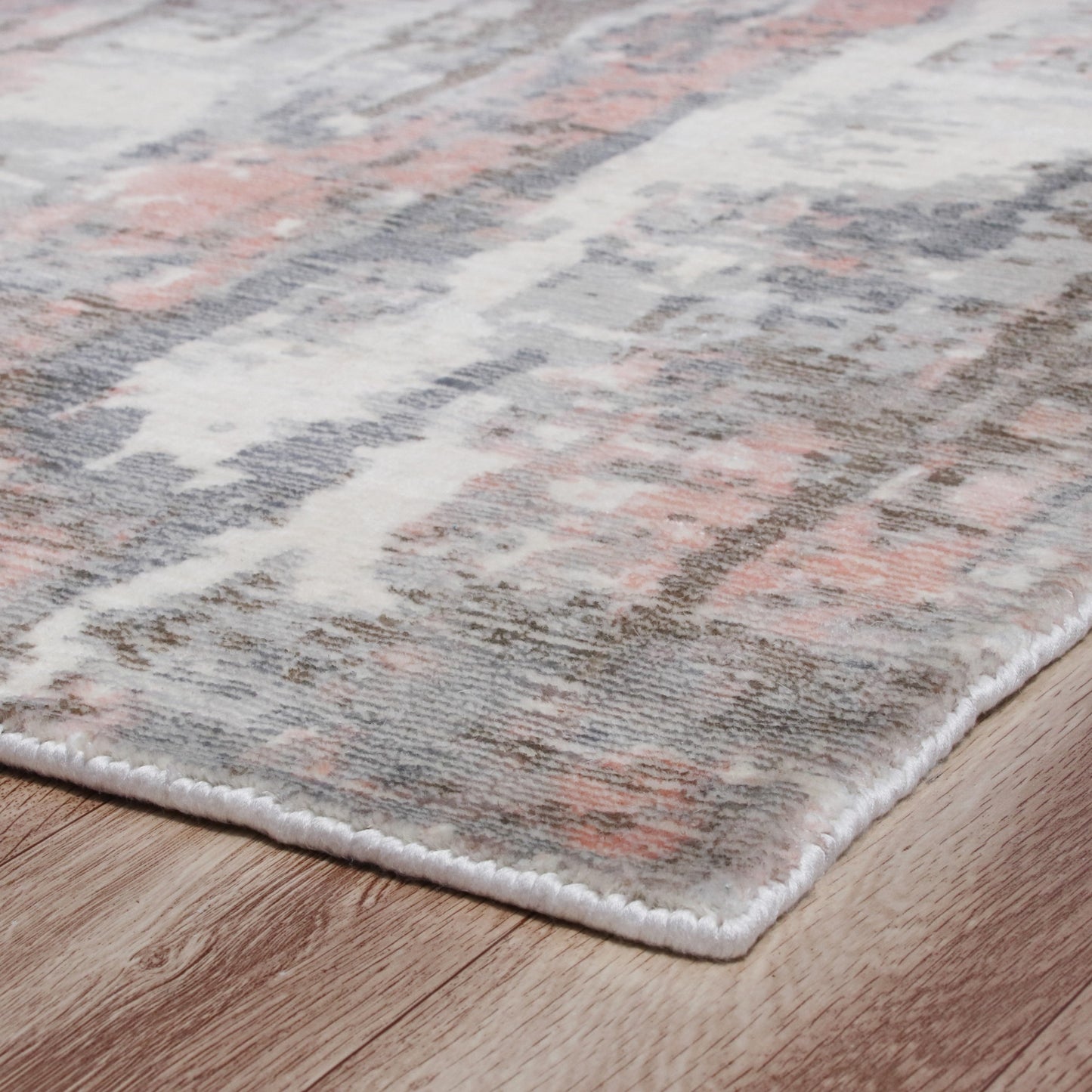 9 x 12 Gray & Pink Hand Loomed Rug