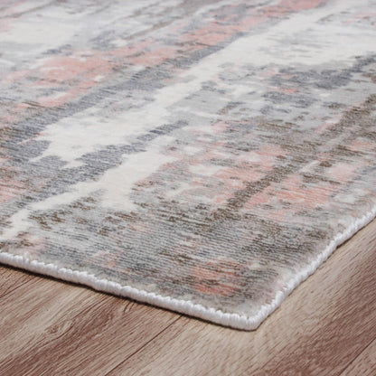 9 x 12 Gray & Pink Hand Loomed Rug