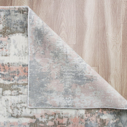 9 x 12 Gray & Pink Hand Loomed Rug