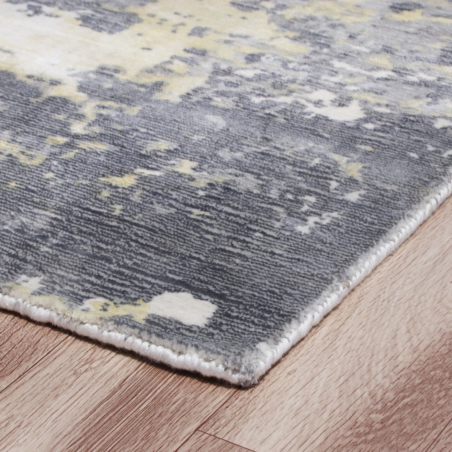 9 x 12 Gray & Yellow Hand Loomed Rug