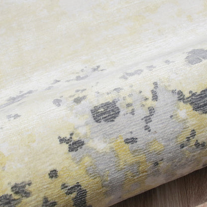9 x 12 Gray & Yellow Hand Loomed Rug