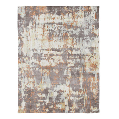 8 x 10 Brown & Tan Wool Blend Hand Loomed Rug