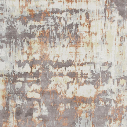 9 x 12 Brown & Tan Wool Blend Hand Loomed Rug