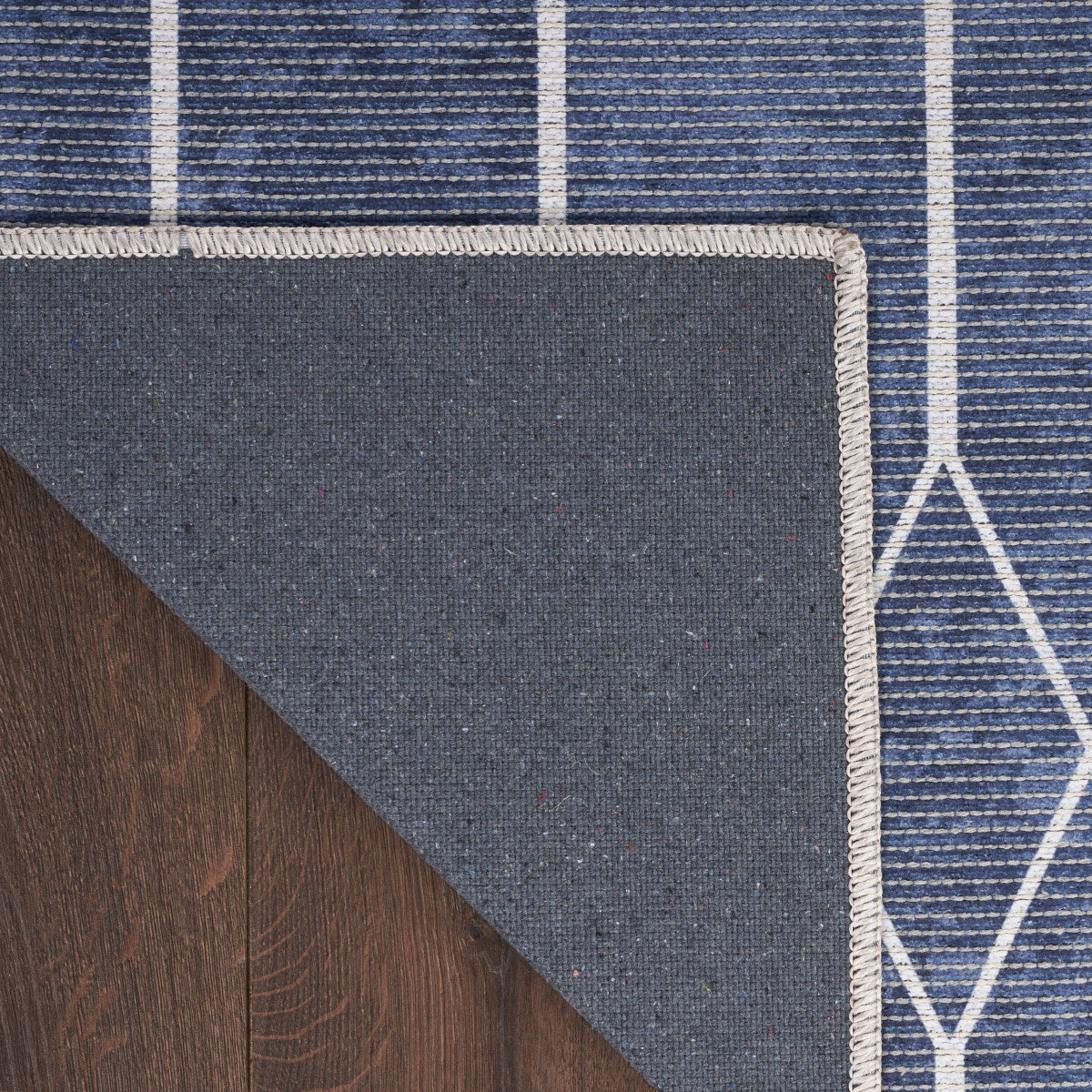Nourison New Concept Navy Machine Washable Rug - Corner