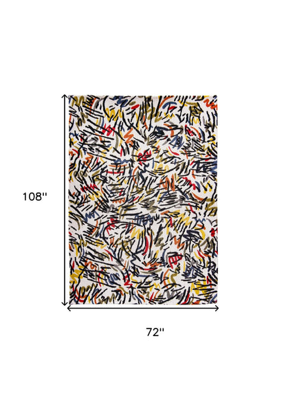 7 x 9 White Non Skid Rug