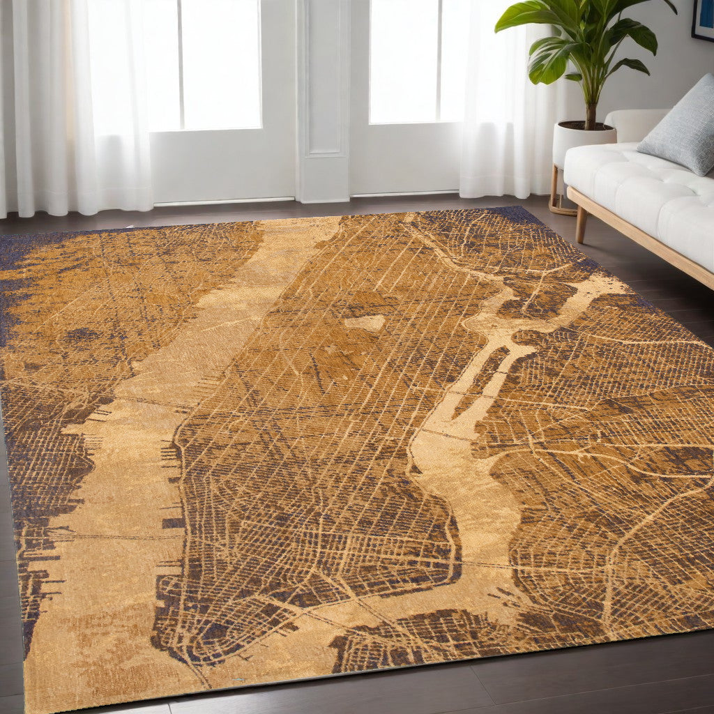 5 x 7 Yellow Non Skid Rug