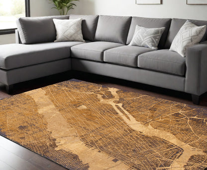 7 x 9 Yellow Non Skid Rug