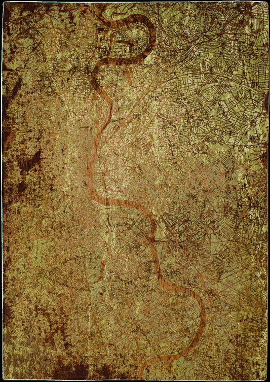 6 x 8 Green & Brown Non Skid Rug