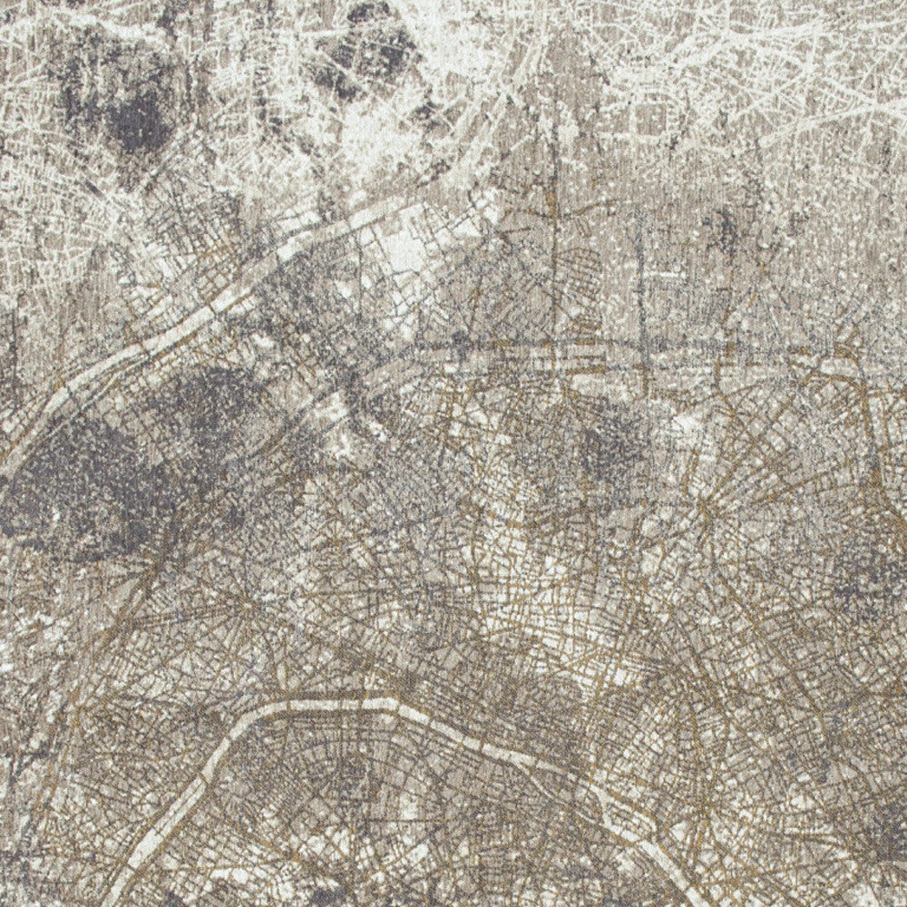5 x 7 Gray & White Non Skid Rug