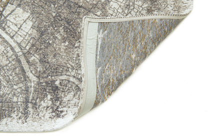 6 x 8 Gray & White Non Skid Rug