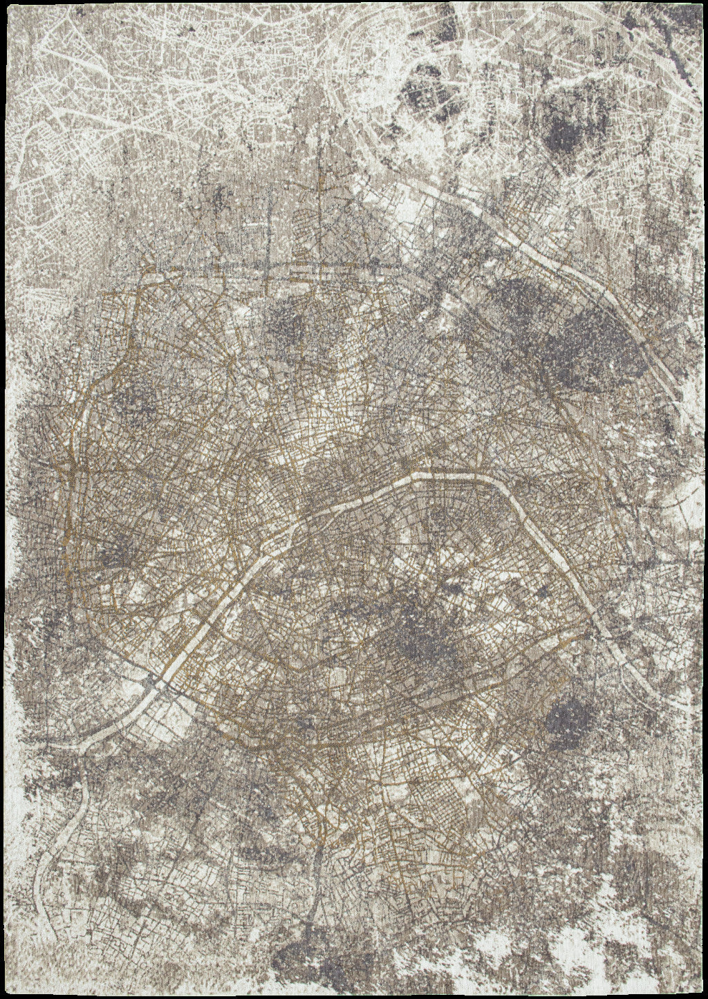 7 x 9 Gray & White Non Skid Rug