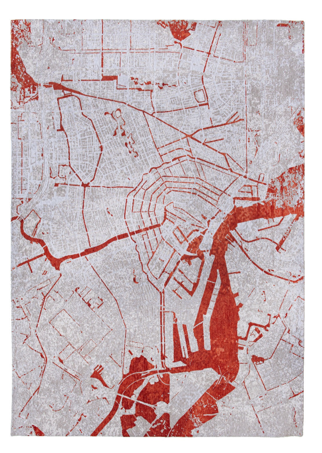 6 x 8 Red & White Non Skid Rug