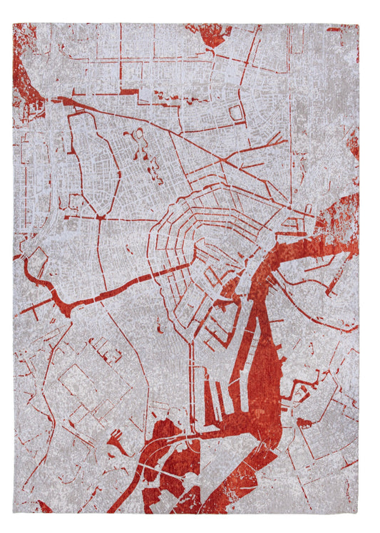 6 x 8 Red & White Non Skid Rug