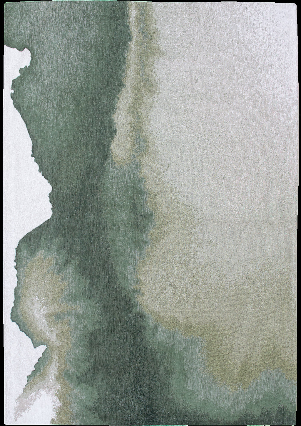 6 x 8 Gray & Green Non Skid Rug