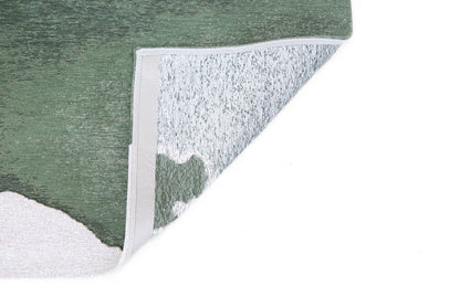 6 x 8 Gray & Green Non Skid Rug