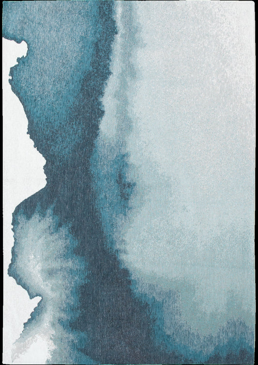 6 x 8 Blue & Gray Non Skid Rug