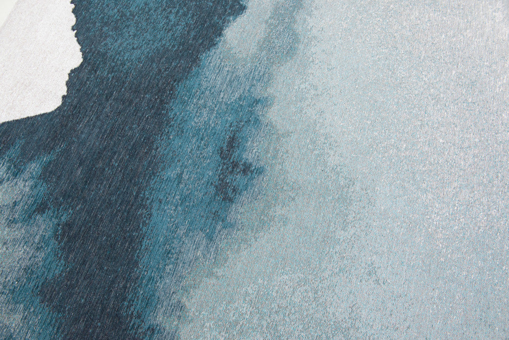 6 x 8 Blue & Gray Non Skid Rug