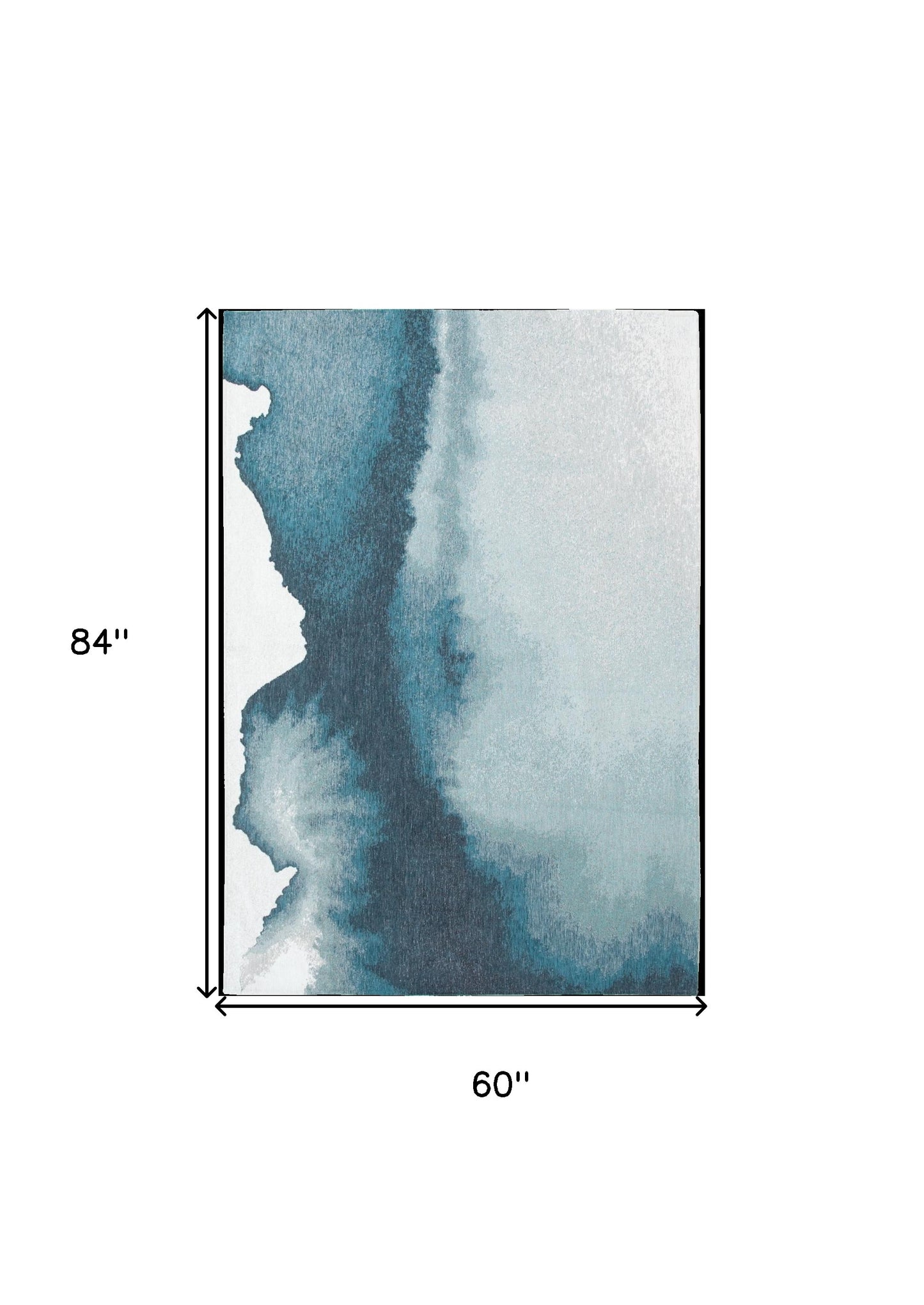 6 x 8 Blue & Gray Non Skid Rug