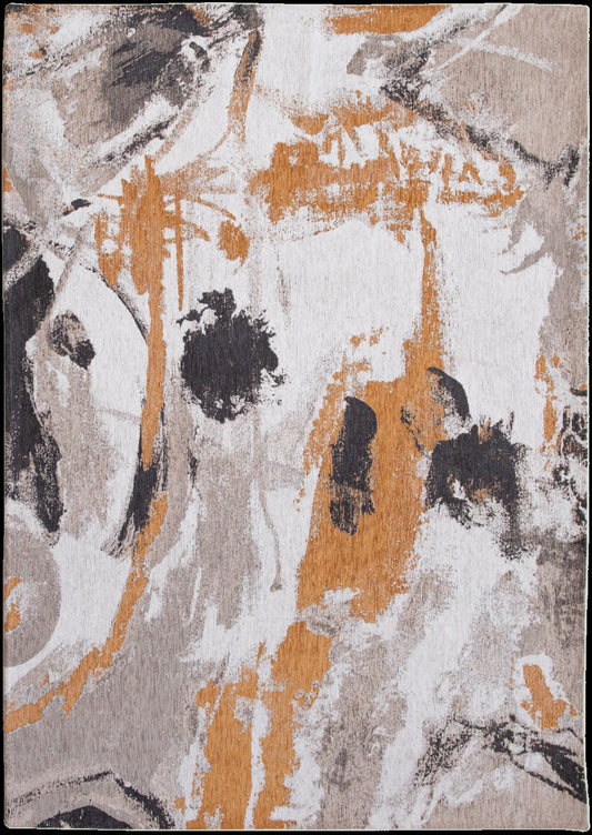 7 x 9 Gray & White Non Skid Rug