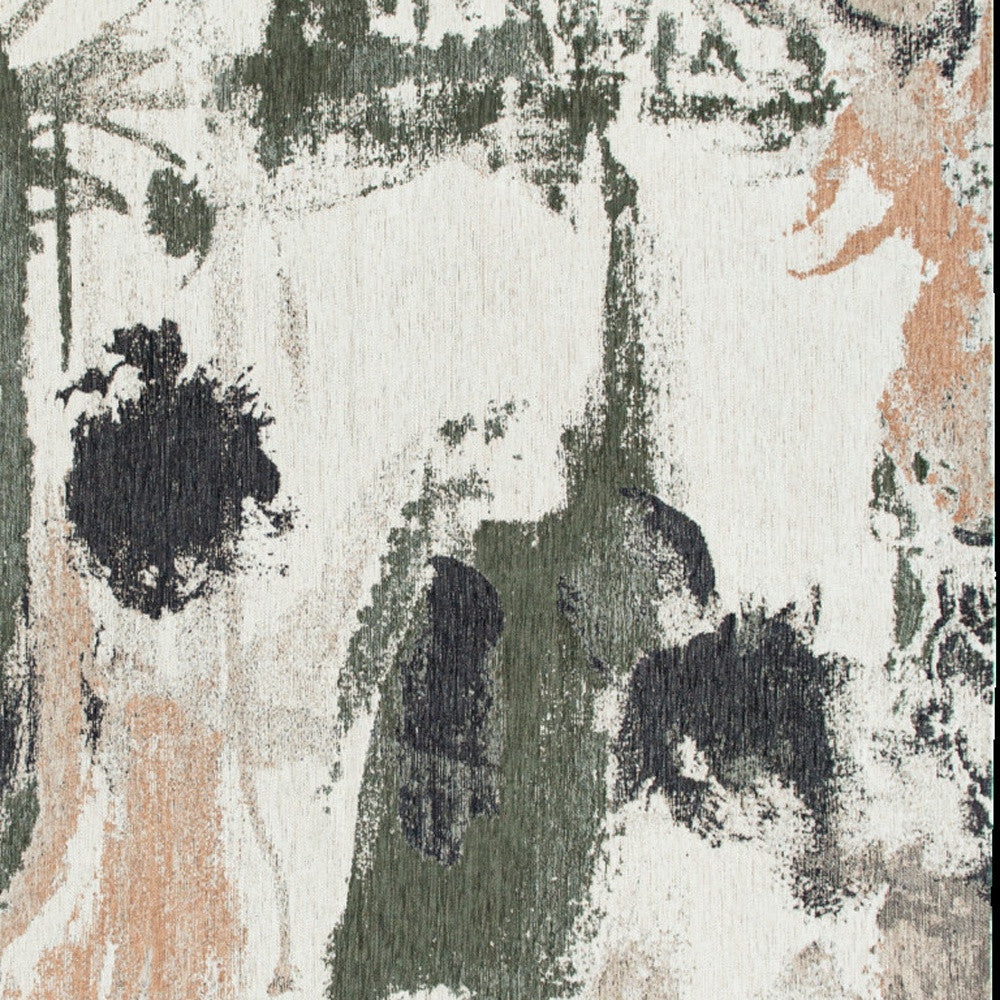 5 x 7 Gray & Orange Non Skid Rug