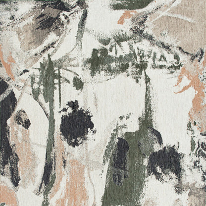 6 x 8 Gray & Orange Non Skid Rug