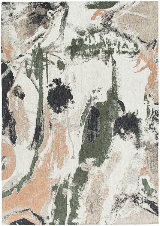 7 x 9 Gray & Orange Non Skid Rug