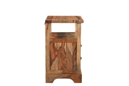 Brown 2 Drawer Solid Wood Nightstand