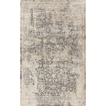 8 x 10 Gray & Ivory Floral Rug