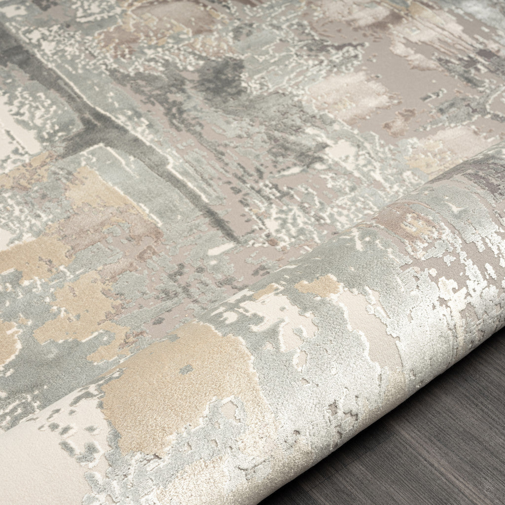 8 x 10 Gray & Beige Rug