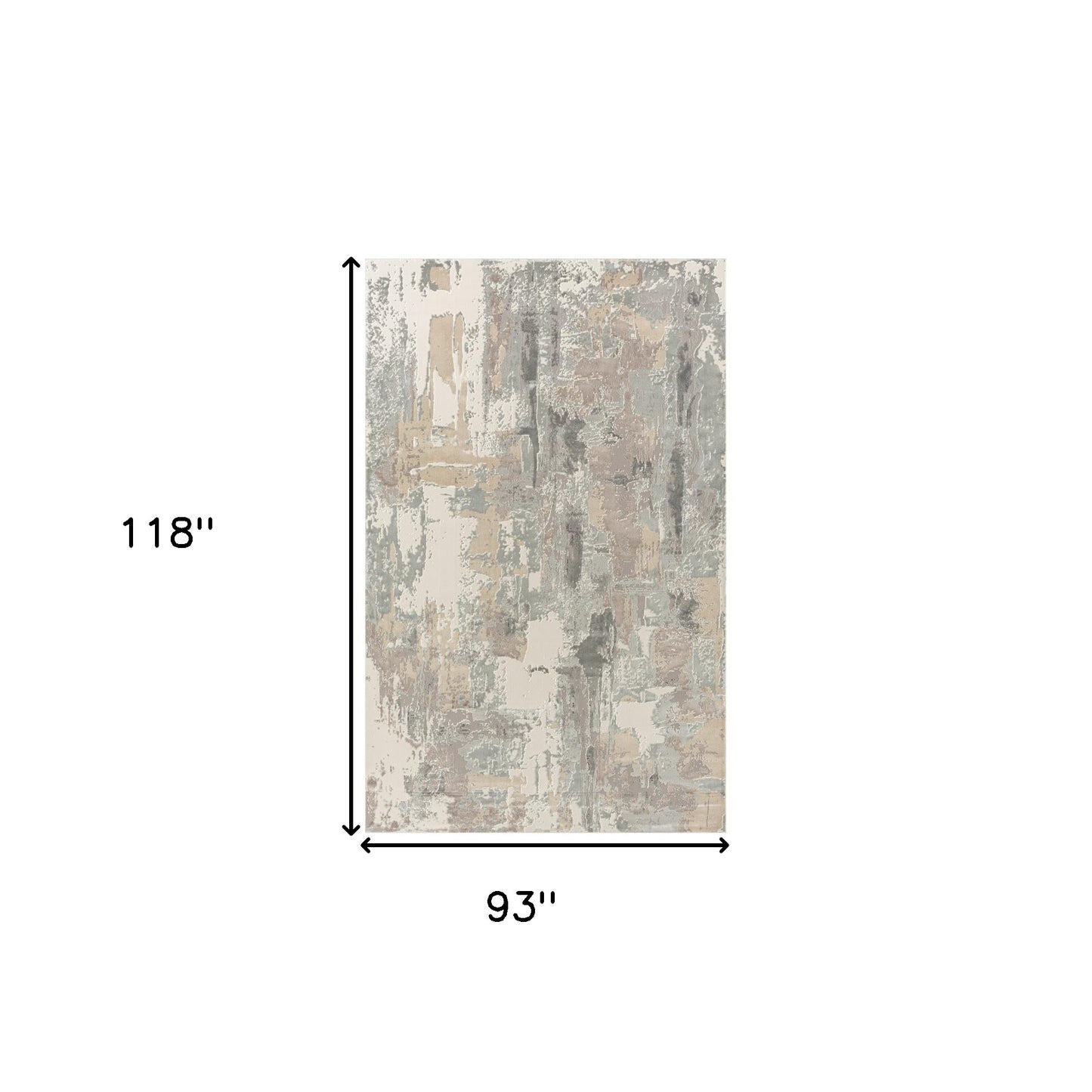 8 x 10 Gray & Beige Rug